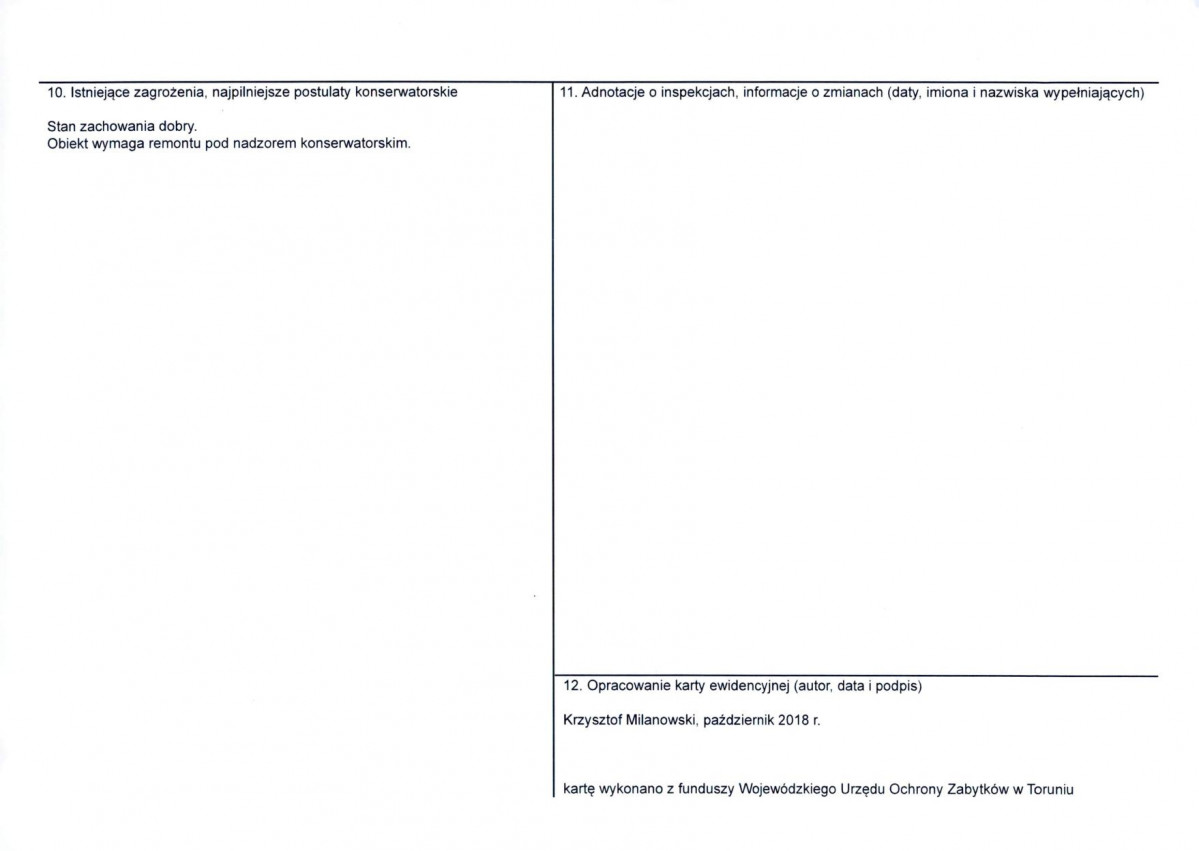KEZN - Karta obiektu niewpisanego do rejestru, skan nr 2