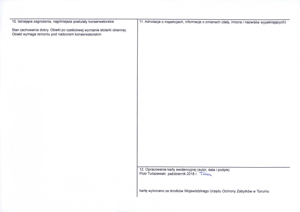KEZN - Karta obiektu niewpisanego do rejestru, skan nr 2
