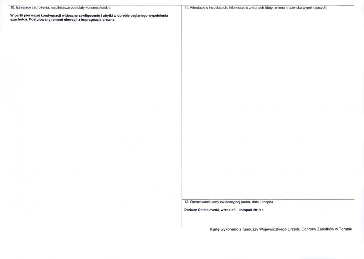 KEZN - Karta obiektu niewpisanego do rejestru, skan nr 2