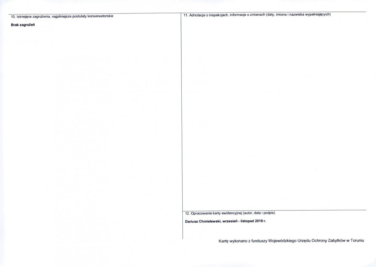 KEZN - Karta obiektu niewpisanego do rejestru, skan nr 2