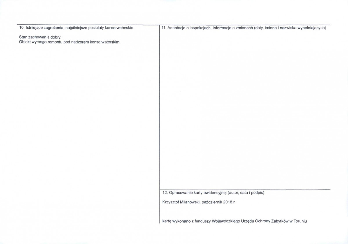KEZN - Karta obiektu niewpisanego do rejestru, skan nr 2