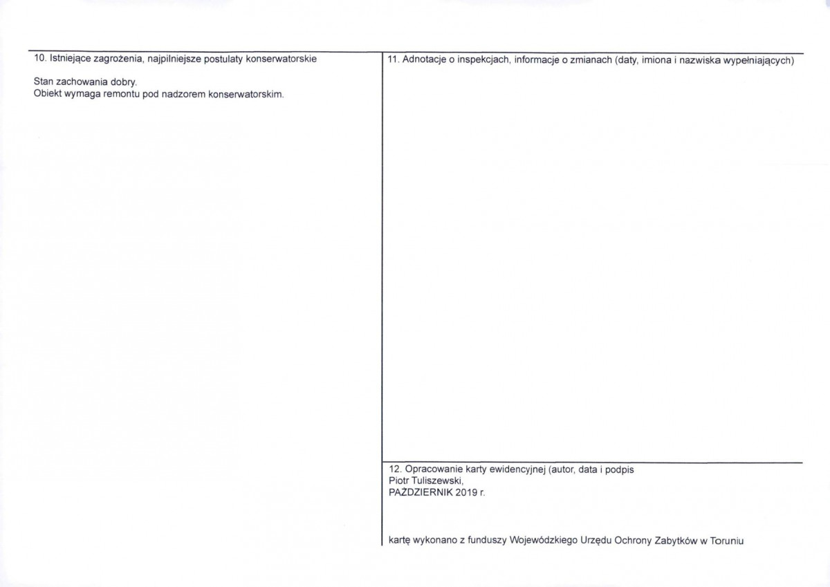 KEZN - Karta obiektu niewpisanego do rejestru, skan nr 2