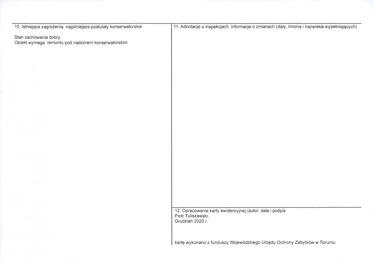 KEZN - Karta obiektu niewpisanego do rejestru, skan nr 2