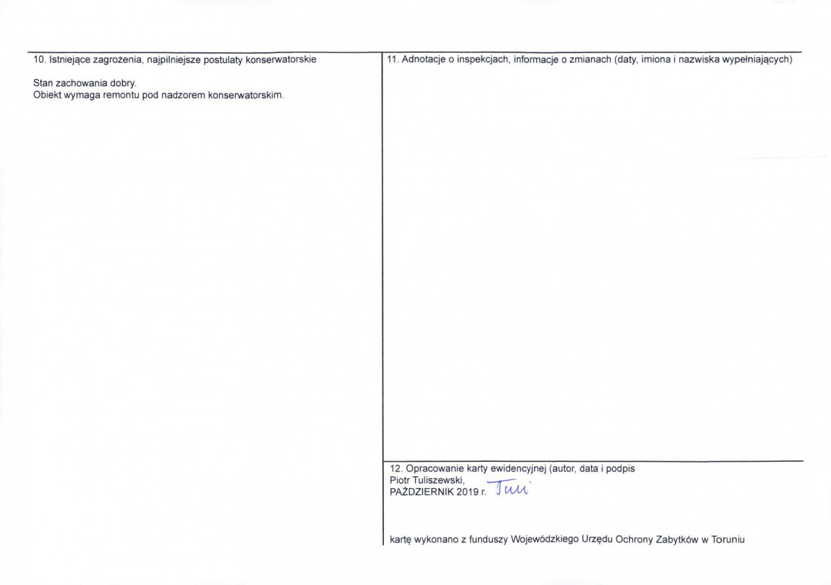 KEZN - Karta obiektu niewpisanego do rejestru, skan nr 2