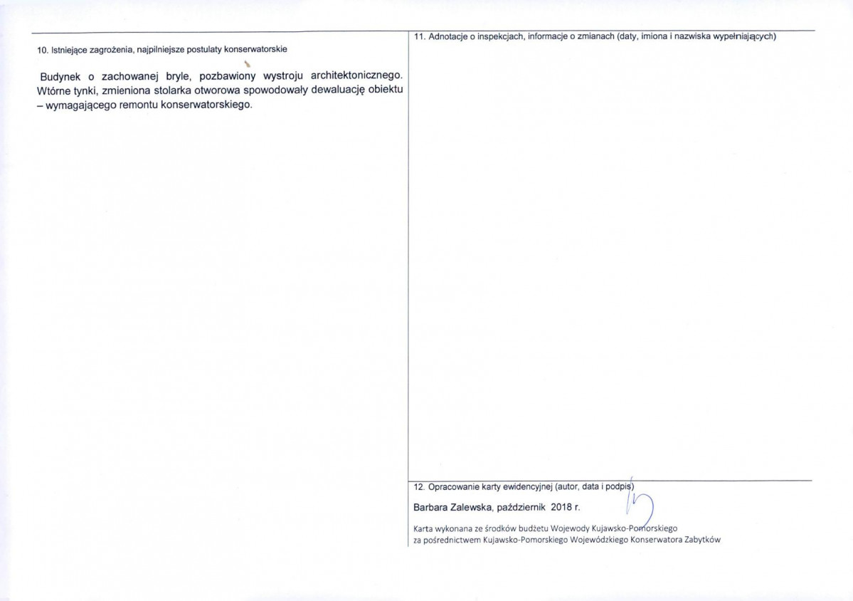 KEZN - Karta obiektu niewpisanego do rejestru, skan nr 2