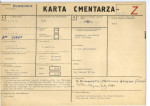 KC - Karta cmentarza, skan nr 1